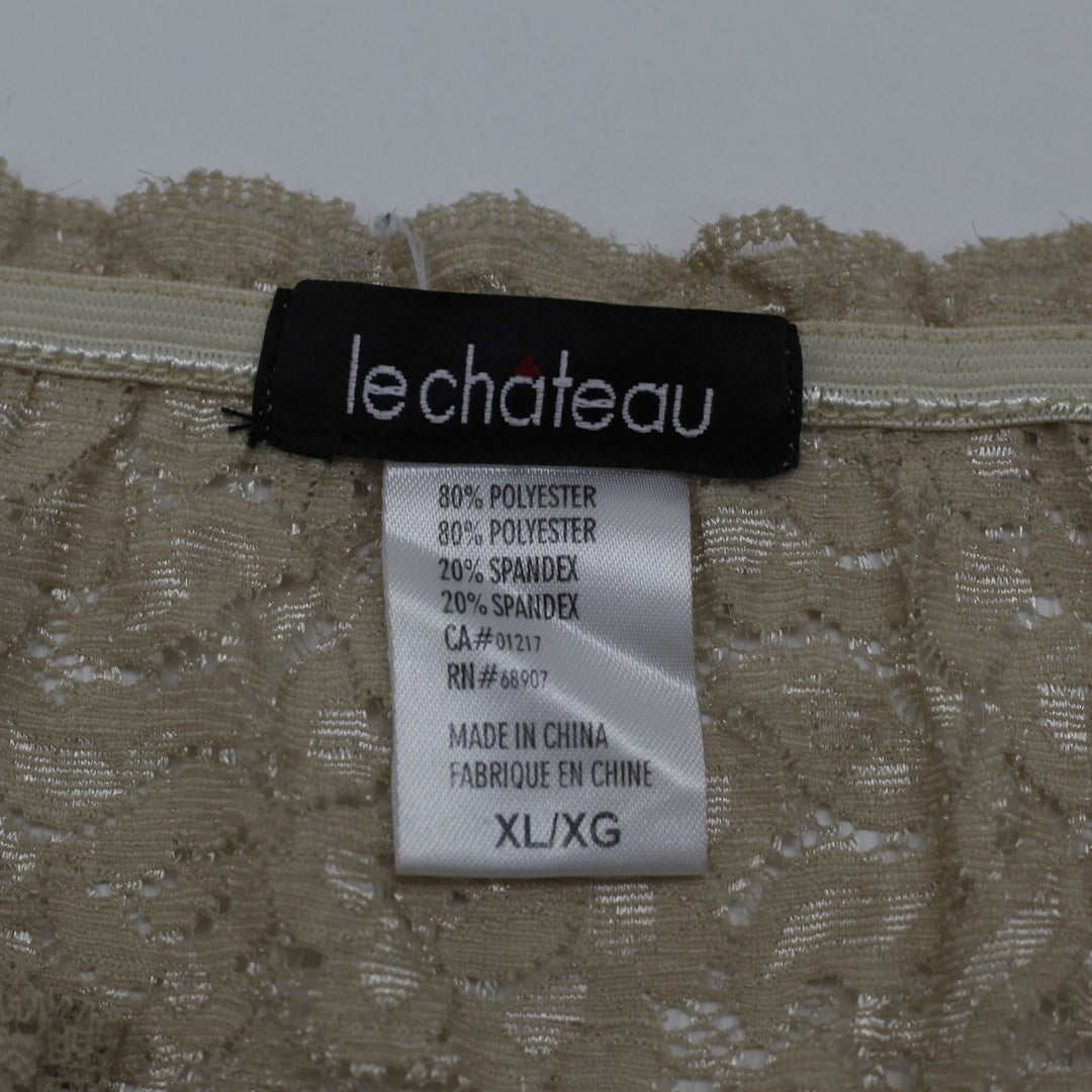 Y2K Ladies Le Chateau Lace Spandex Stretch Size XL