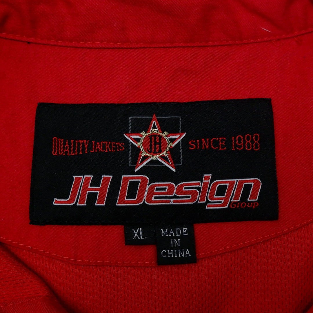 Mens JH Design Budweiser Racing Stitched Snap Button Shirt