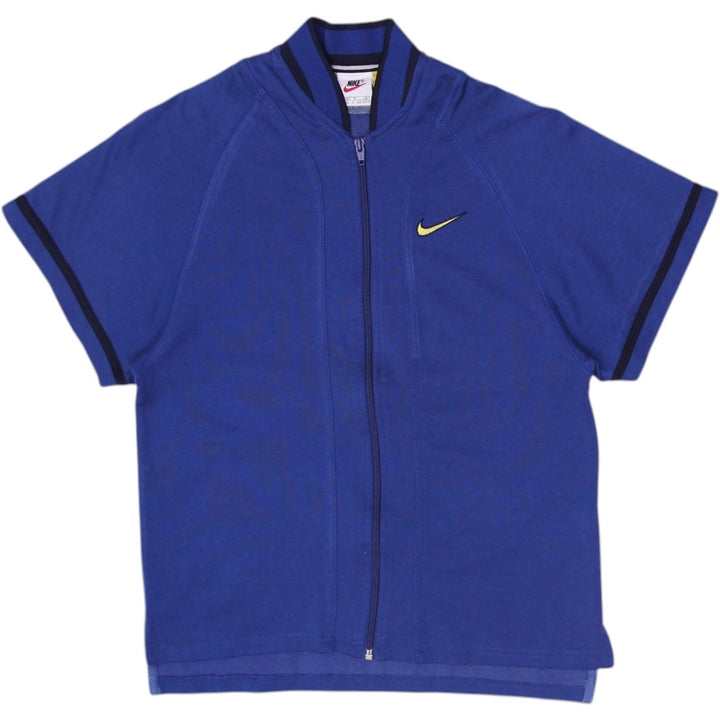 Mens Nike French Terry Short Sleeve Zip Light Jacket T-Shirt Size S