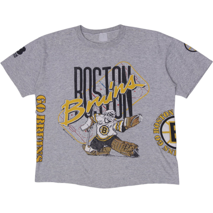 Vintage 1990 Boston Bruins Bulletin Athletic AOP T-Shirt