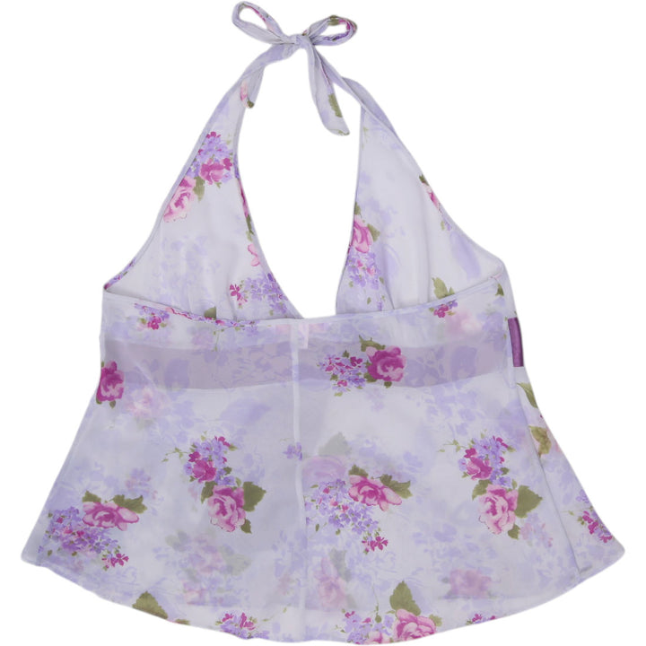 Y2K Ladies Victoria's Secret Floral Halter Top Size XL