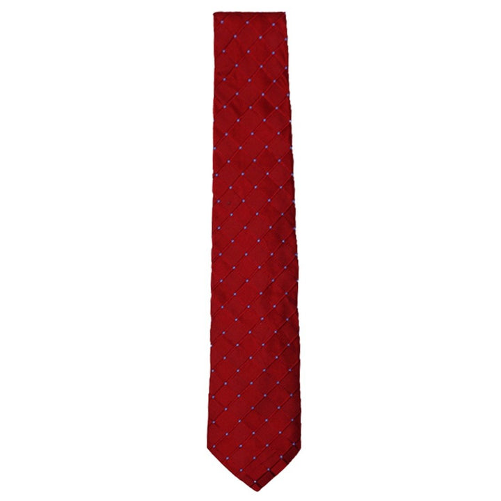 Mens Tommy Hilfiger Tie Red Checkered 100% Silk