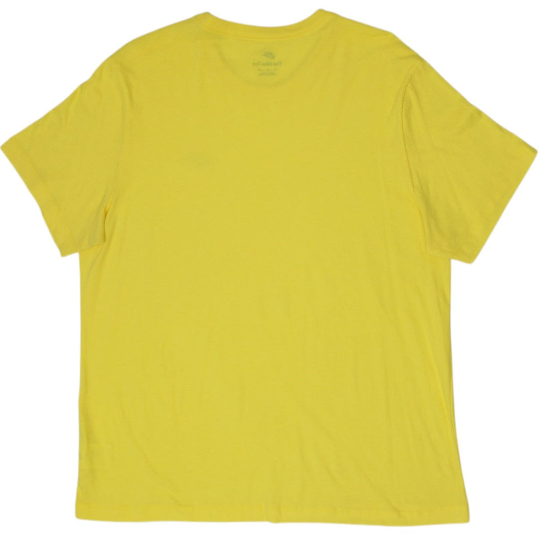 Mens Embroidered Nike Logo Yellow Crewneck T-Shirt Size XL