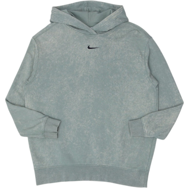 Mens Embroidered Nike Swoosh Logo Tie Dye Pullover Green Hoodie S