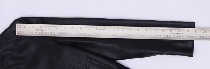 Vintage Ladies CUSP By Neiman Marcus Fringe Jacket Black Crop Leather