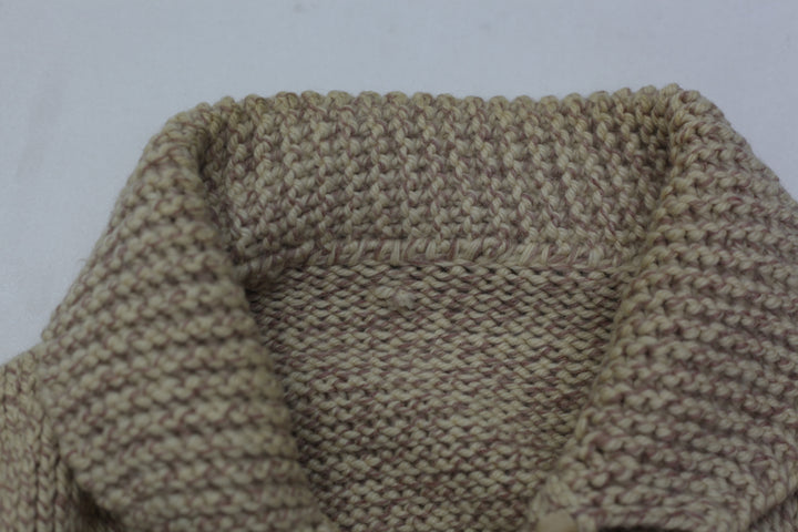 Vintage 60s Cowichan Moose Hunting Wool Knit Shawl Sweater Alaskan Jacket