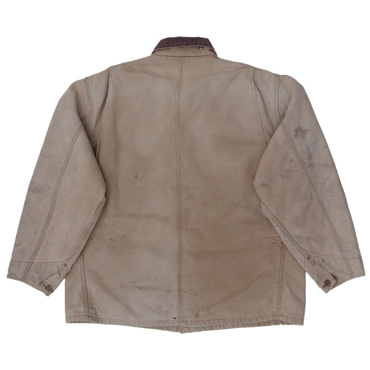 Vintage Carhartt 68LC Workwear Jacket Brown Distressed Canvas | Migration_Jackets - Side View | Fashion Rerun