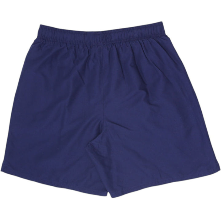 Mens Nike Swim Trunks Volley Shorts Navy Blue Mesh Lined White Swoosh Size L