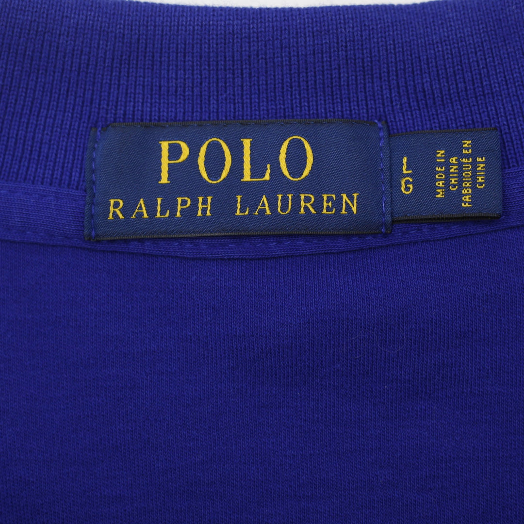 Mens Polo Ralph Lauren Cotton Royal Blue Yellow Pony Polo T-Shirt Size L