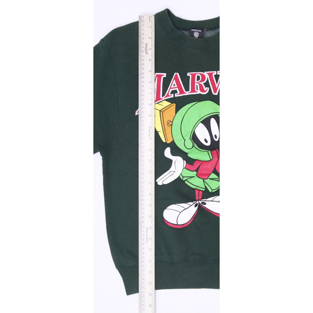 Vintage 90s Warner Bros Studio Store Marvin The Martian Sweatshirt USA Made S