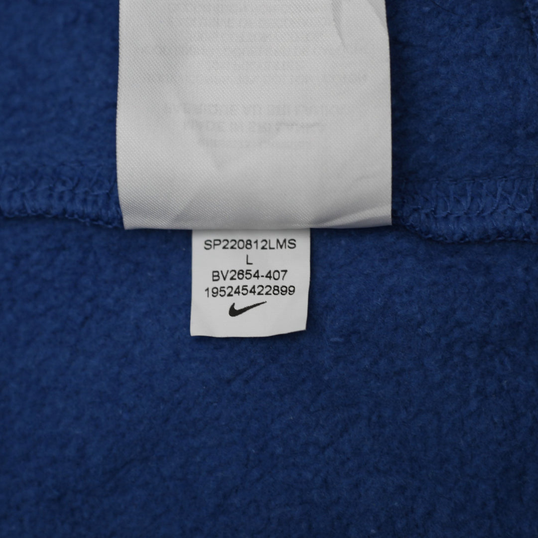 Mens Nike Sportswear Club Fleece Hoodie Blue White Embroidered Logo Size L