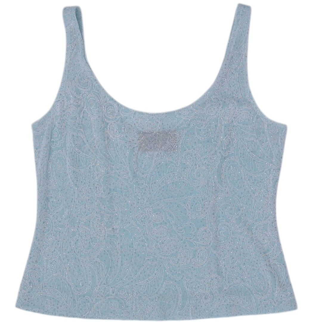 Y2K Ladies Glitter Mesh Tank Top Size MP | Migration_Y2K Tops | Fashion Rerun