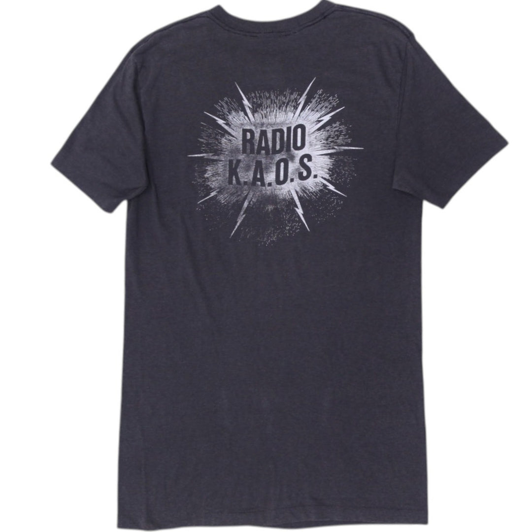 Vintage 80s Roger Waters Album "Radio K.A.O.S." Single Stitch T-Shirt | Migration_T-Shirts - Side View | Fashion Rerun
