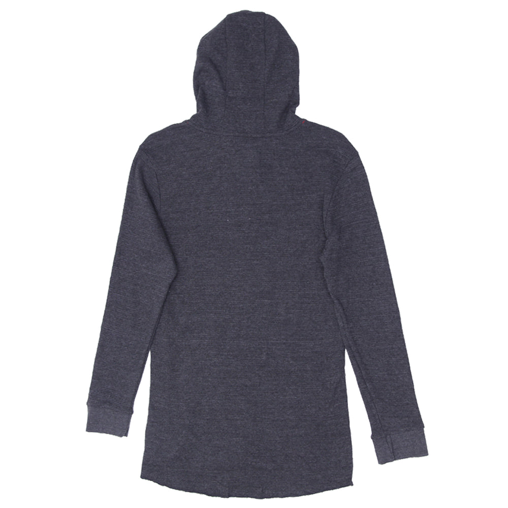 Mens Ecko Unltd Button Neck Long Sleeve Waffle Hooded T-Shirt - Fashion Rerun Vintage Migration_T-Shirt