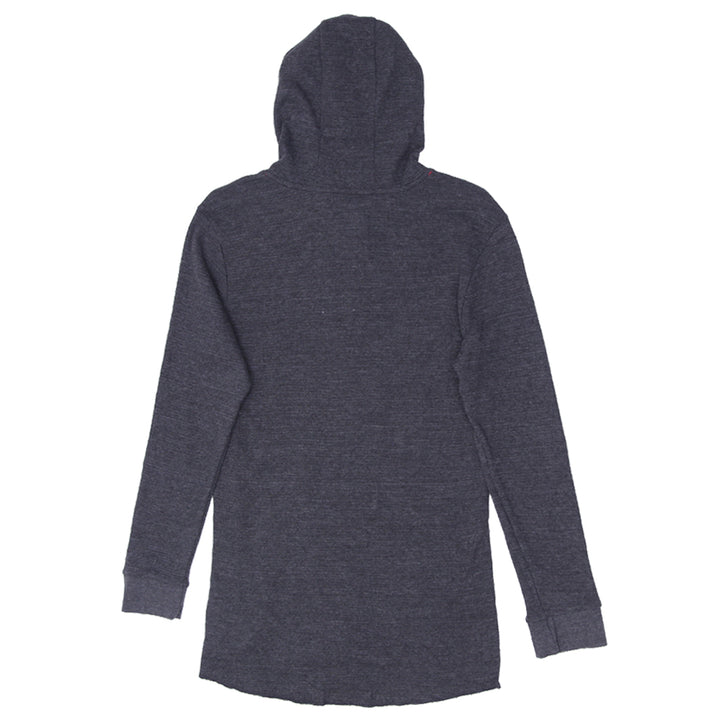 Mens Ecko Unltd Button Neck Long Sleeve Waffle Hooded T-Shirt - Fashion Rerun Vintage Migration_T-Shirt