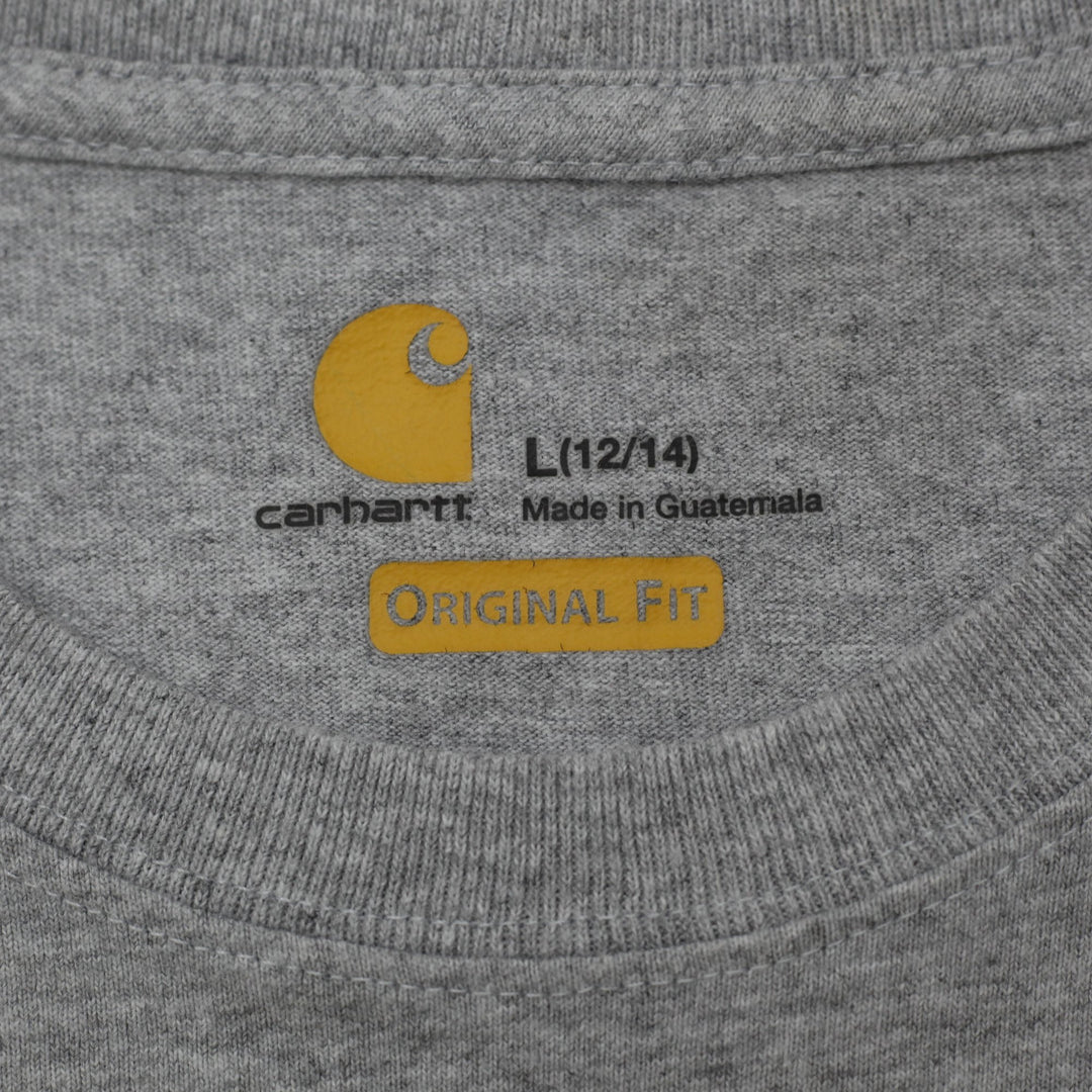 Ladies Carhartt Original Fit Graphic Logo Short Sleeve T-Shirt Heather Grey L