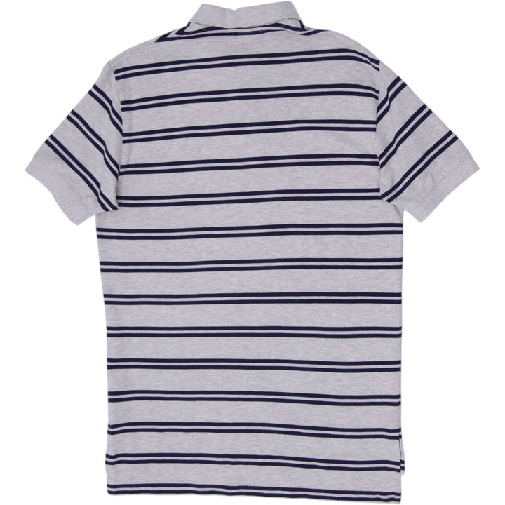 Mens Polo By Ralph Lauren Striped Polo T-Shirt Heather Grey Size M