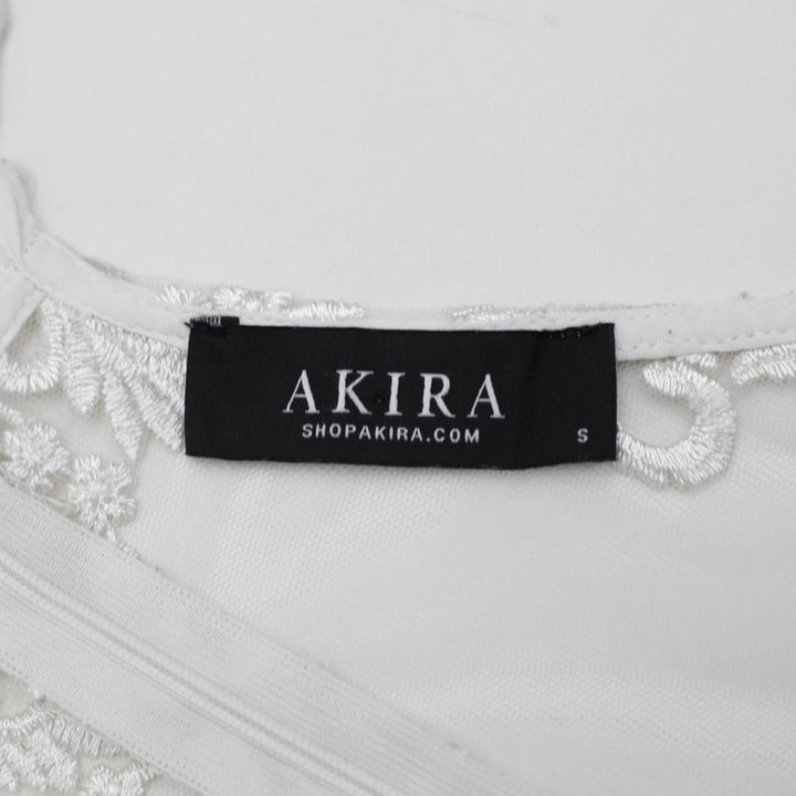 Y2K Ladies Akira Embroidered Lace Underlay Cami Bodysuit Size S
