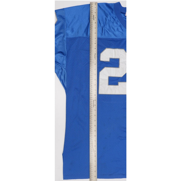 Vintage Mens Mitchell & Ness Sanders #22 Mesh Blue Football Jersey