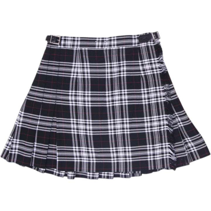Y2K Ladies McCarthy Plaid Skirt Black Pleated Design