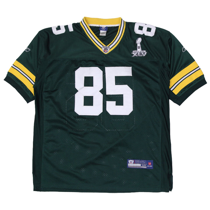 Mens Reebok Green Bay Packers NFL Greg Jennings #85 Super Bowl Jersey