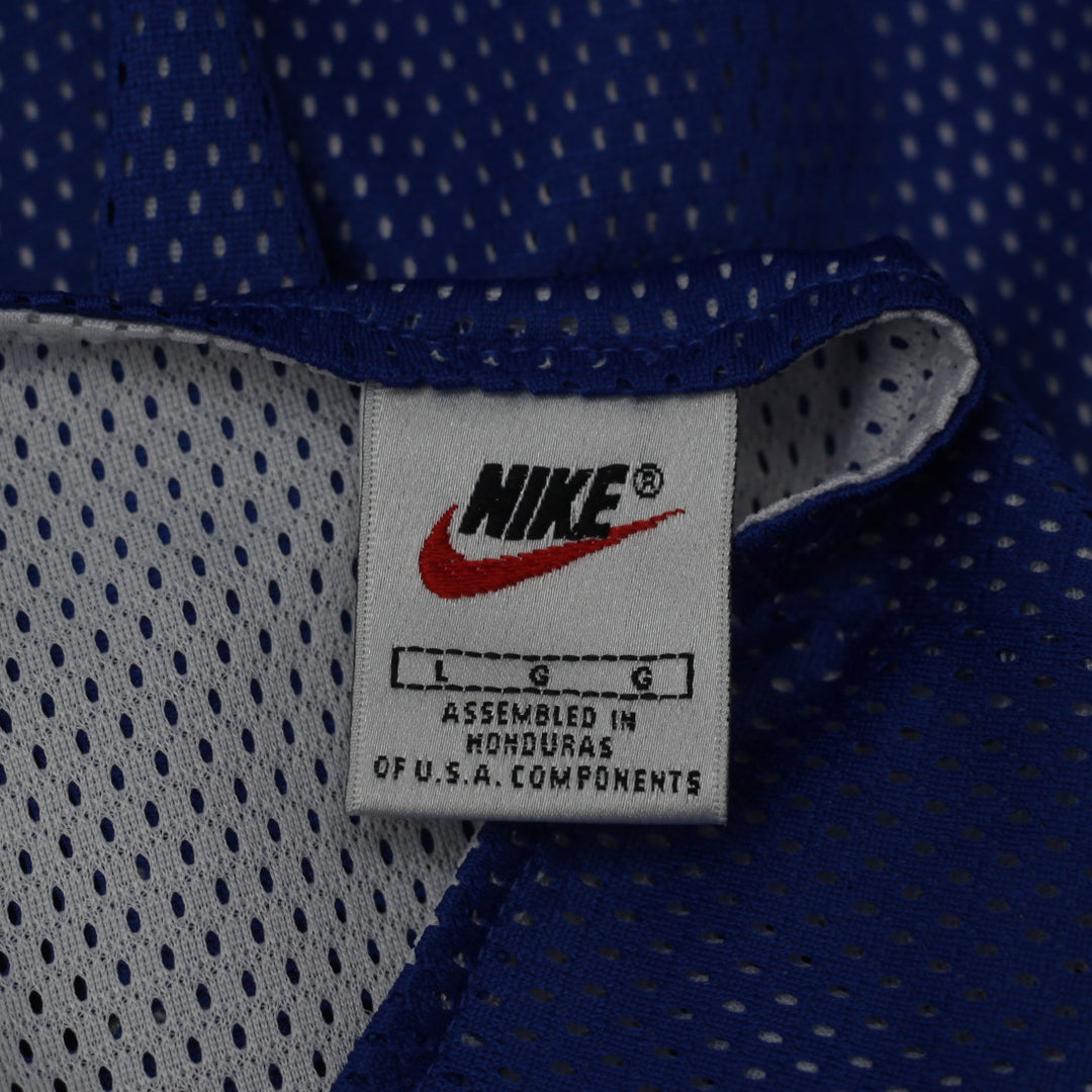 Vintage Nike Swoosh Embroidered Mesh Basketball Jersey Blue / White L - Fashion Rerun Vintage Migration_Jersey