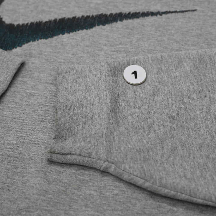 Vintage Mens Nike Sweatshirt Gray Embroidered Swoosh Logo