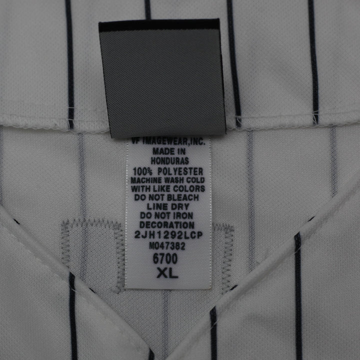 Majestic Chicago White Sox Flowers #21 Pinstripe Jersey Size XL | Migration_Jerseys - Detail View | Fashion Rerun