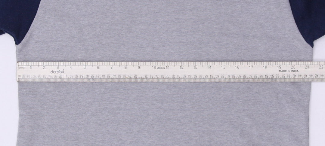 Vintage Mens Nike Crewneck Sweatshirt Gray Navy Cotton Retro | Migration_Sweatshirt - View 8 | Fashion Rerun