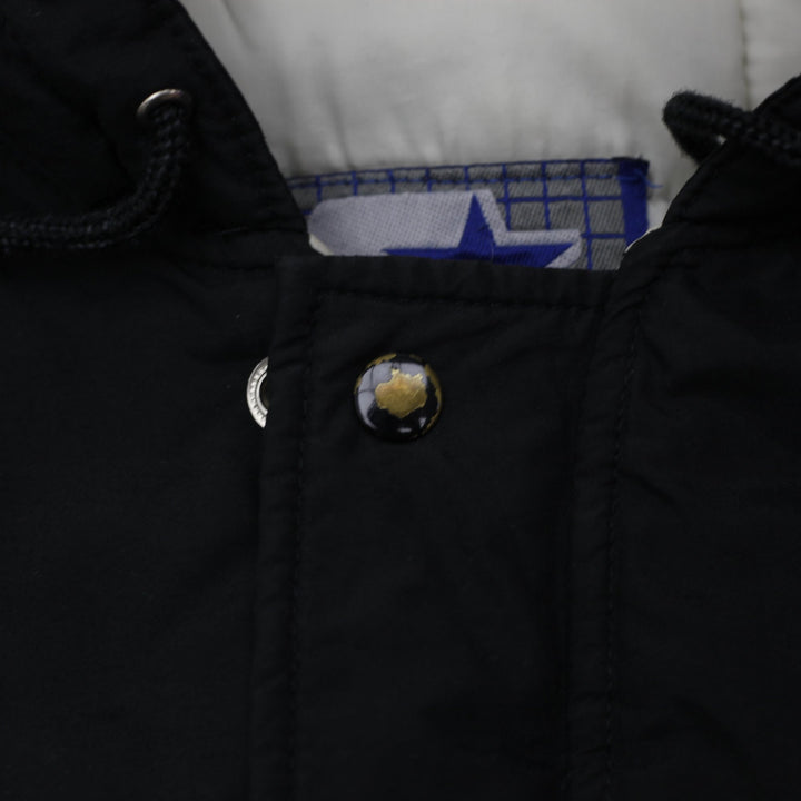 Vintage 90s Starter Raiders Snap Front Hooded NFL Parka Jacket Size M