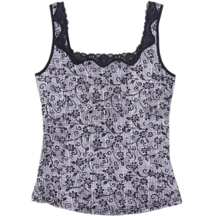 Y2K Ladies Arianne Camisole Floral Lace Trim Top Size M | Migration_Y2K Tops | Fashion Rerun