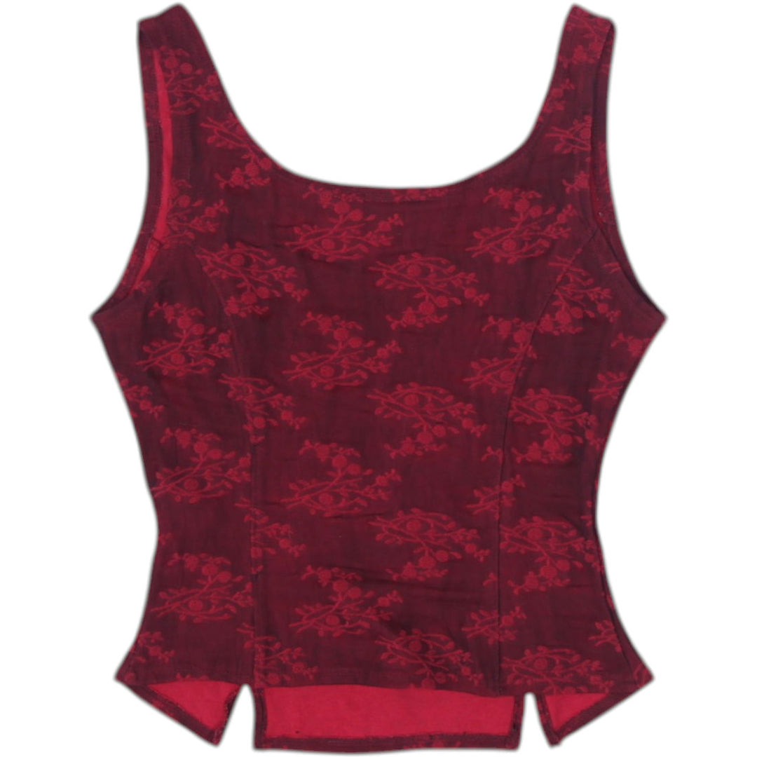 Y2K Ladies Pimkie Floral Sleeveless Fitted Crop Top Size S