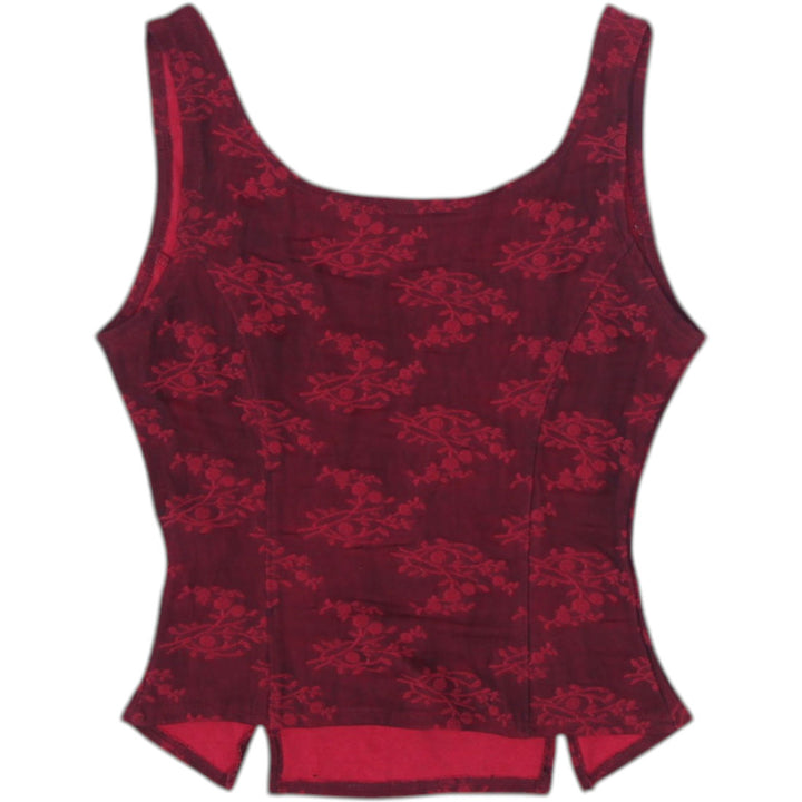 Y2K Ladies Pimkie Floral Sleeveless Fitted Crop Top Size S