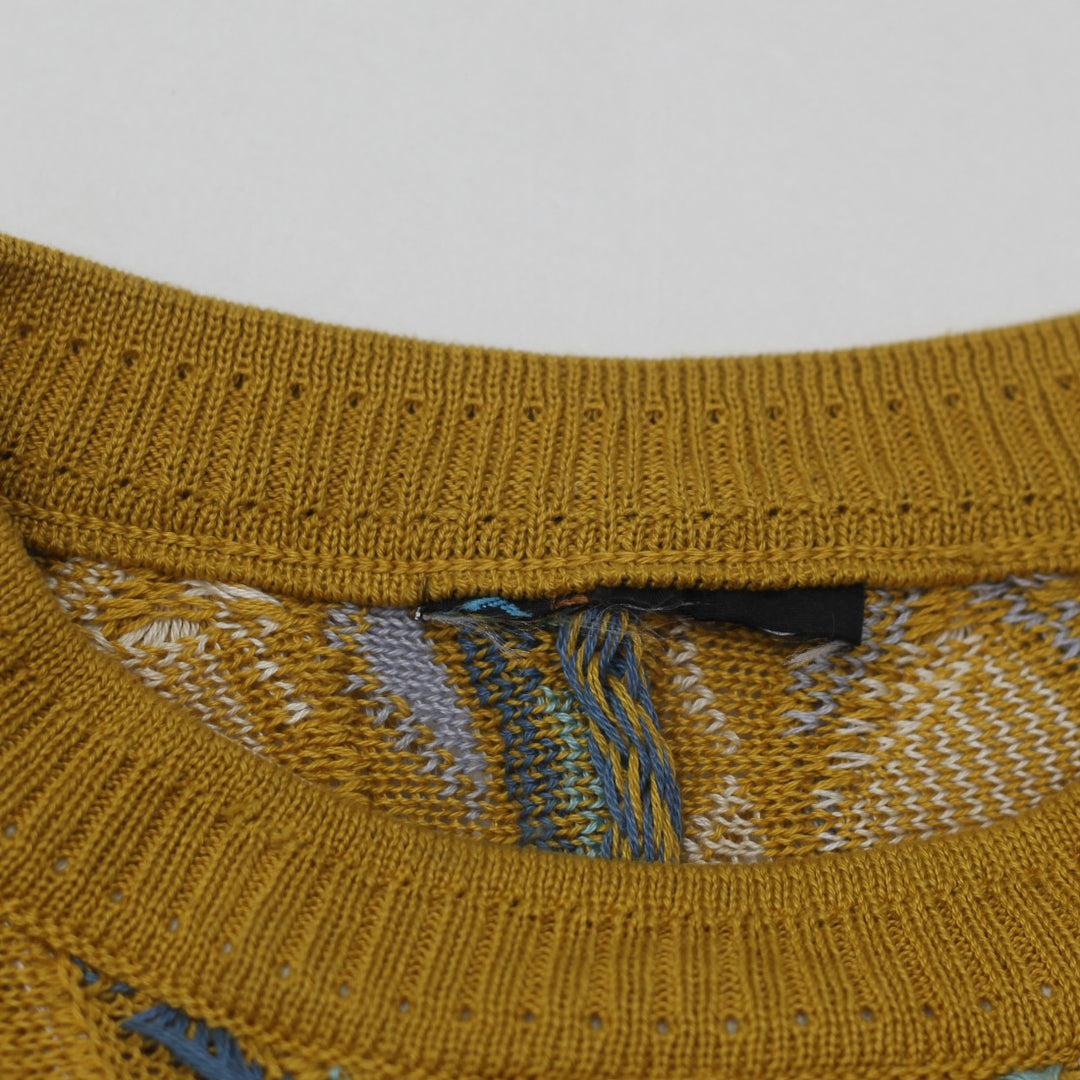 Vintage Yellow Knit 3D Sweater - Fashion Rerun Vintage Migration_Sweaters