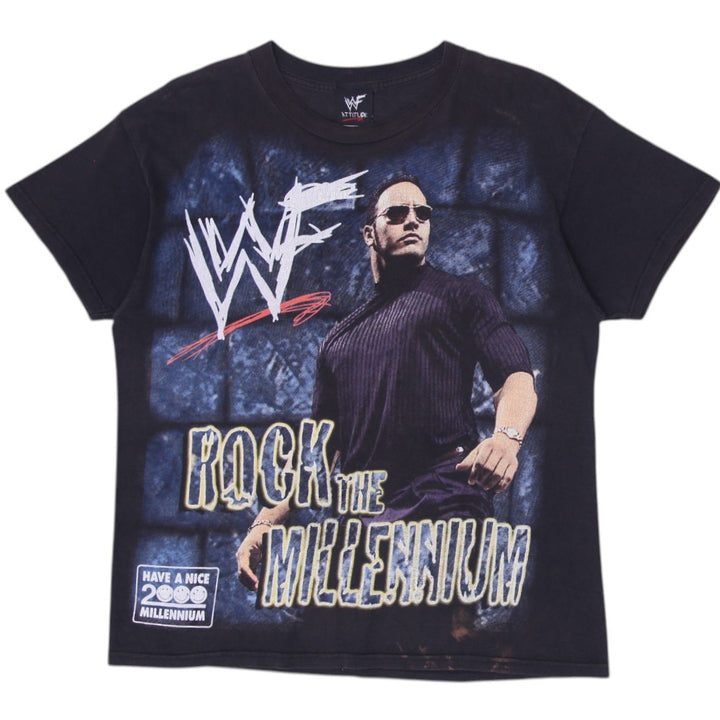 Vintage 2000 The Rock WWF Attitude The Millennium T-Shirt Size XL