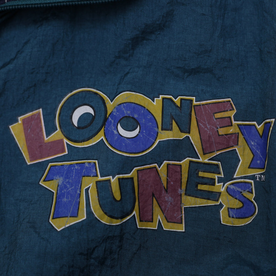 Vintage 1994 Looney Tunes Cartoon Graphic Windbreaker Jacket Size M