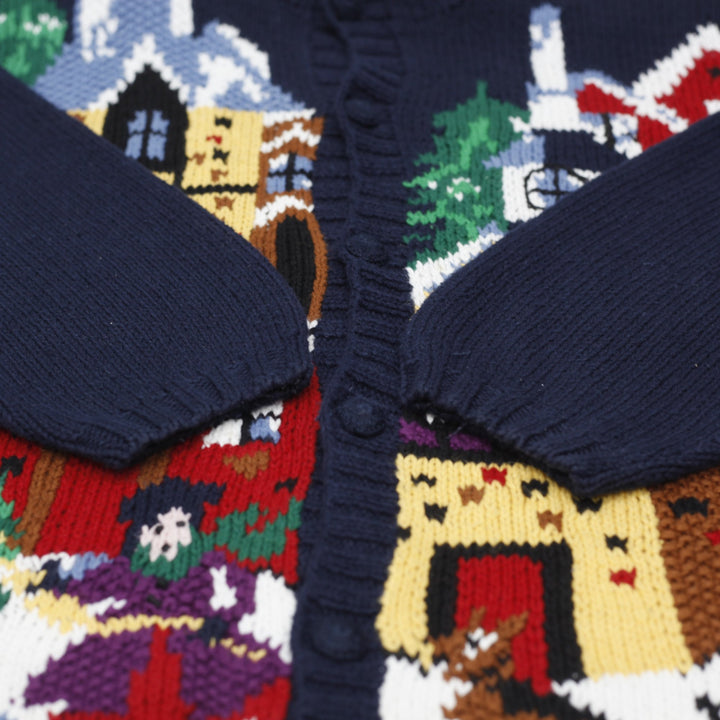Vintage 90s Ladies Birch Bros Holiday Christmas Graphic Knit Sweater Size L