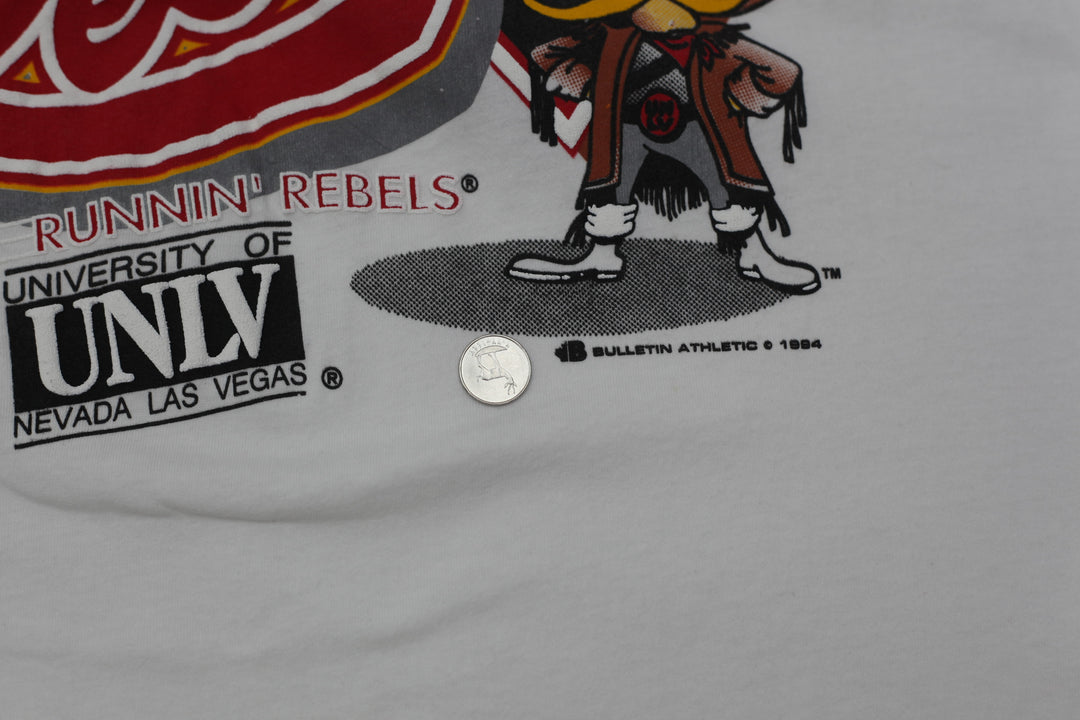 1994 Vintage University Of Nevada Las Vegas Rebels T-Shirt Single Stitch XL - Fashion Rerun Vintage Migration_T-Shirt