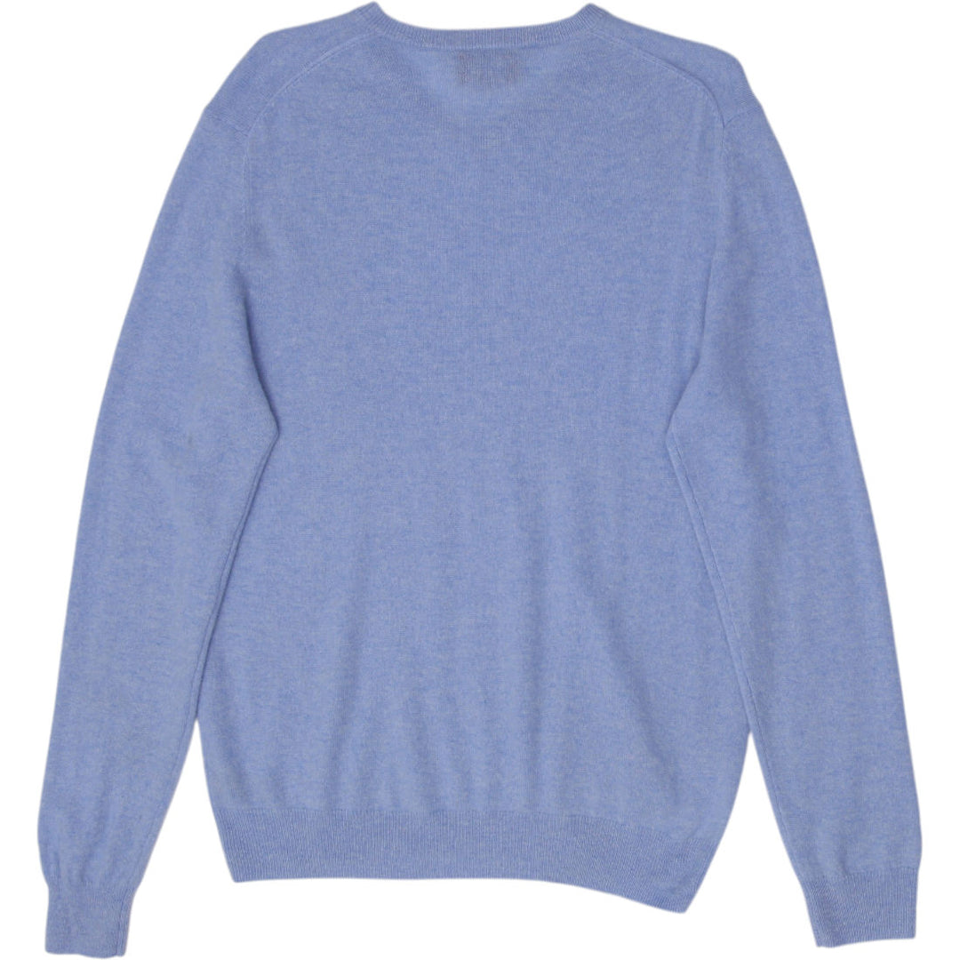 Mens Hudson's Bay 100% Pure Cashmere V-Neck Sweater Size L