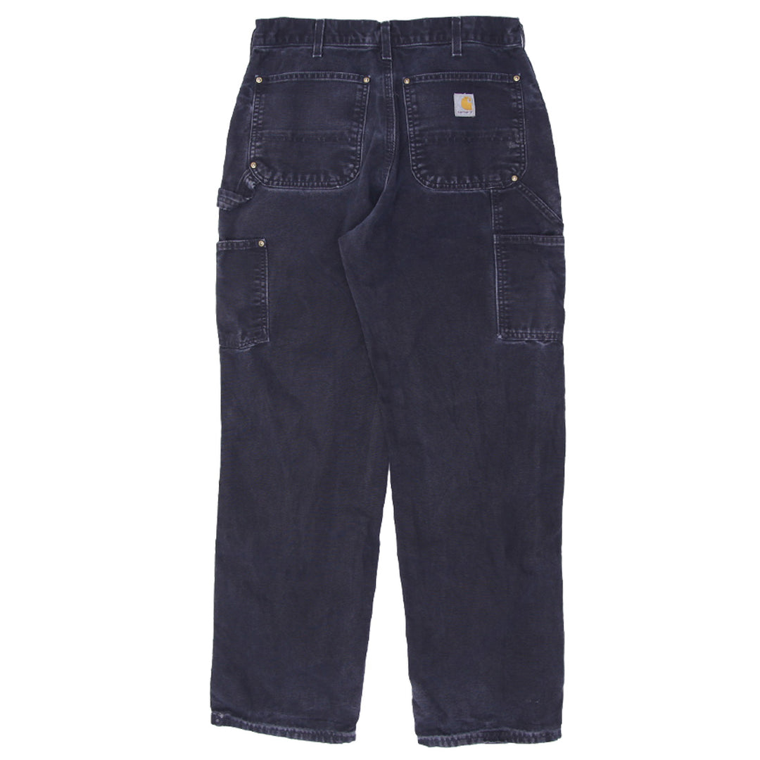 Mens B01 BLK Loose Fit Double Knee Carhartt Pants