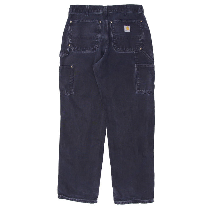 Mens B01 BLK Loose Fit Double Knee Carhartt Pants