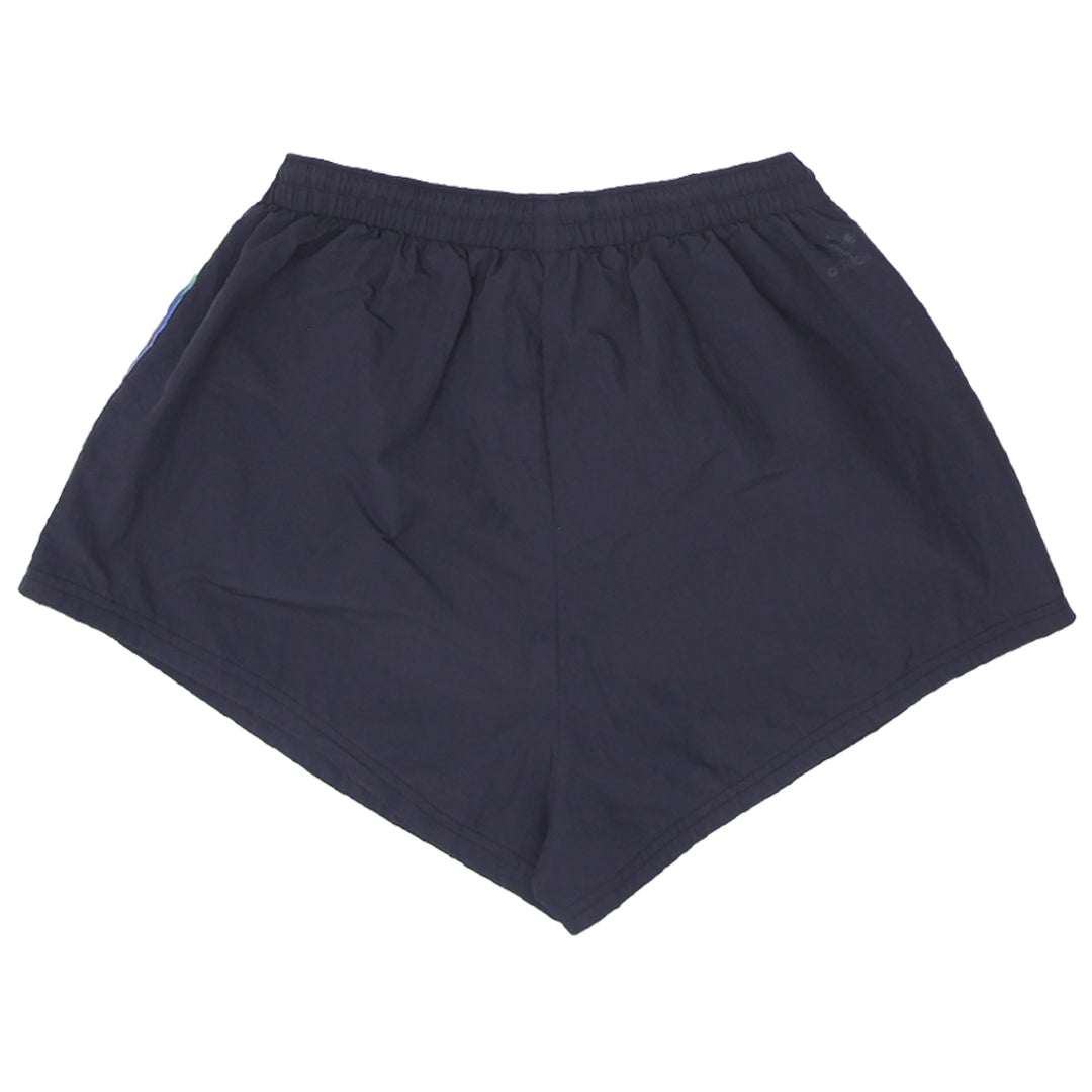 Ladies Adidas Multi Color Stripe Nylon Shorts Black - Fashion Rerun Vintage Migration_Shorts