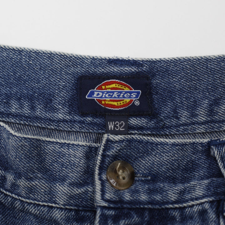 Dickies Washed Blue Cargo Pockets Retro Denim Short Size 32 | Migration_Shorts - Back View | Fashion Rerun