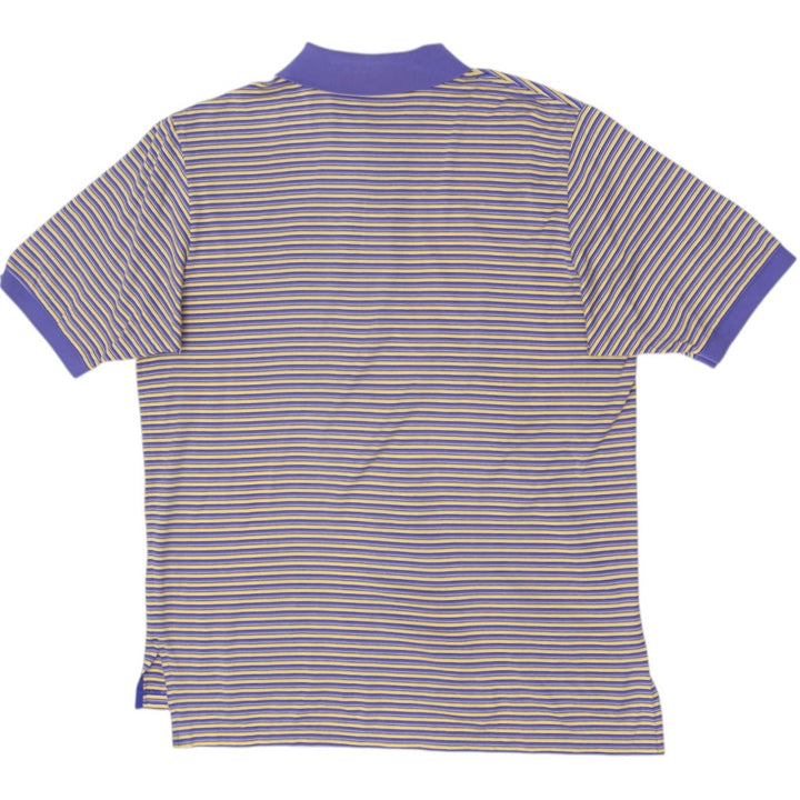 Mens Polo Golf Ralph Lauren 100% Pima Cotton Striped Polo T-Shirt Size L