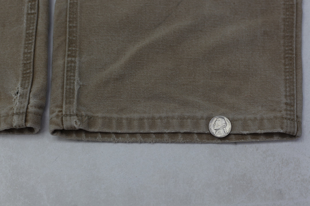 Mens Carhartt BO1 BRN Double Knee Dungaree Fit Pants