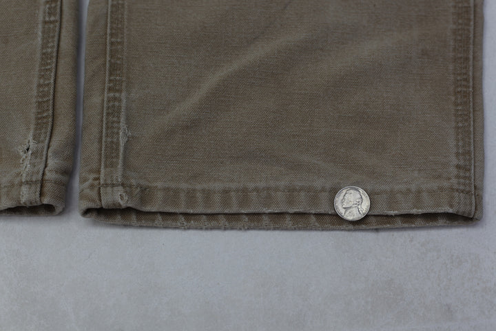 Mens Carhartt BO1 BRN Double Knee Dungaree Fit Pants