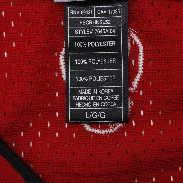 Mens Reebok Vince Carter #15 Toronto Raptors Basketball Red Jersey Size L