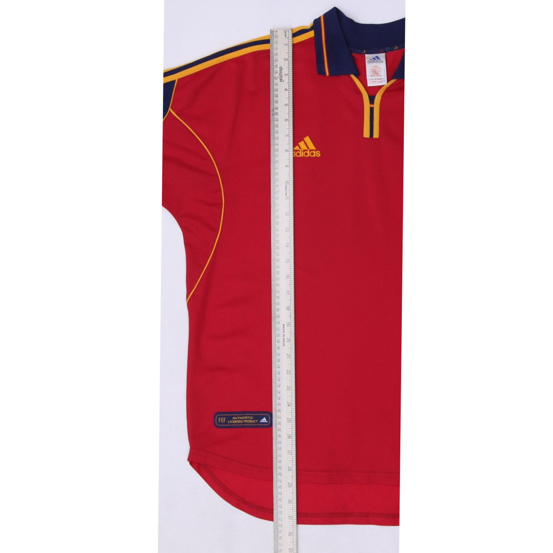 Mens Adidas Spain Soccer Jersey Red Authentic Teamwear '99-02 | Migration_Jerseys - View 9 | Fashion Rerun