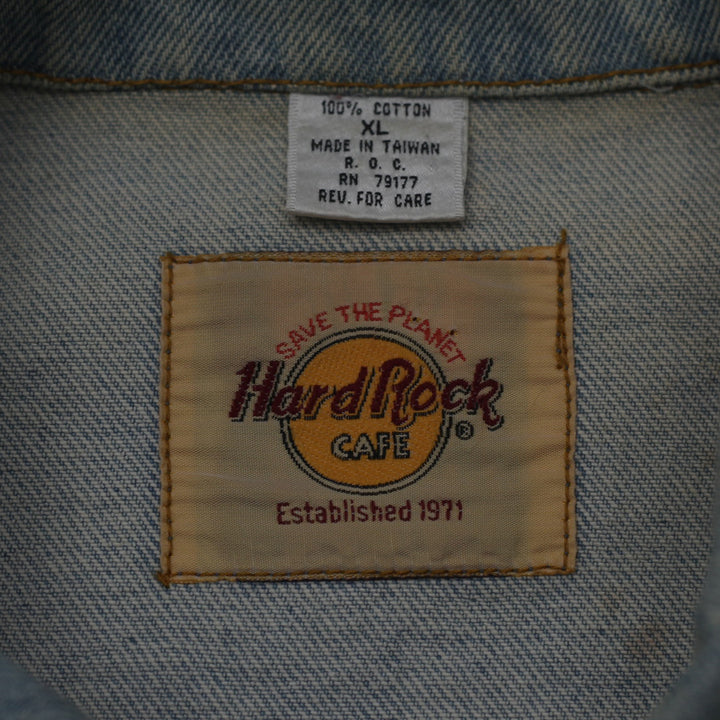 Vintage Hard Rock Café Madrid Embroidered Denim Jacket - Fashion Rerun Vintage Migration_Jacket