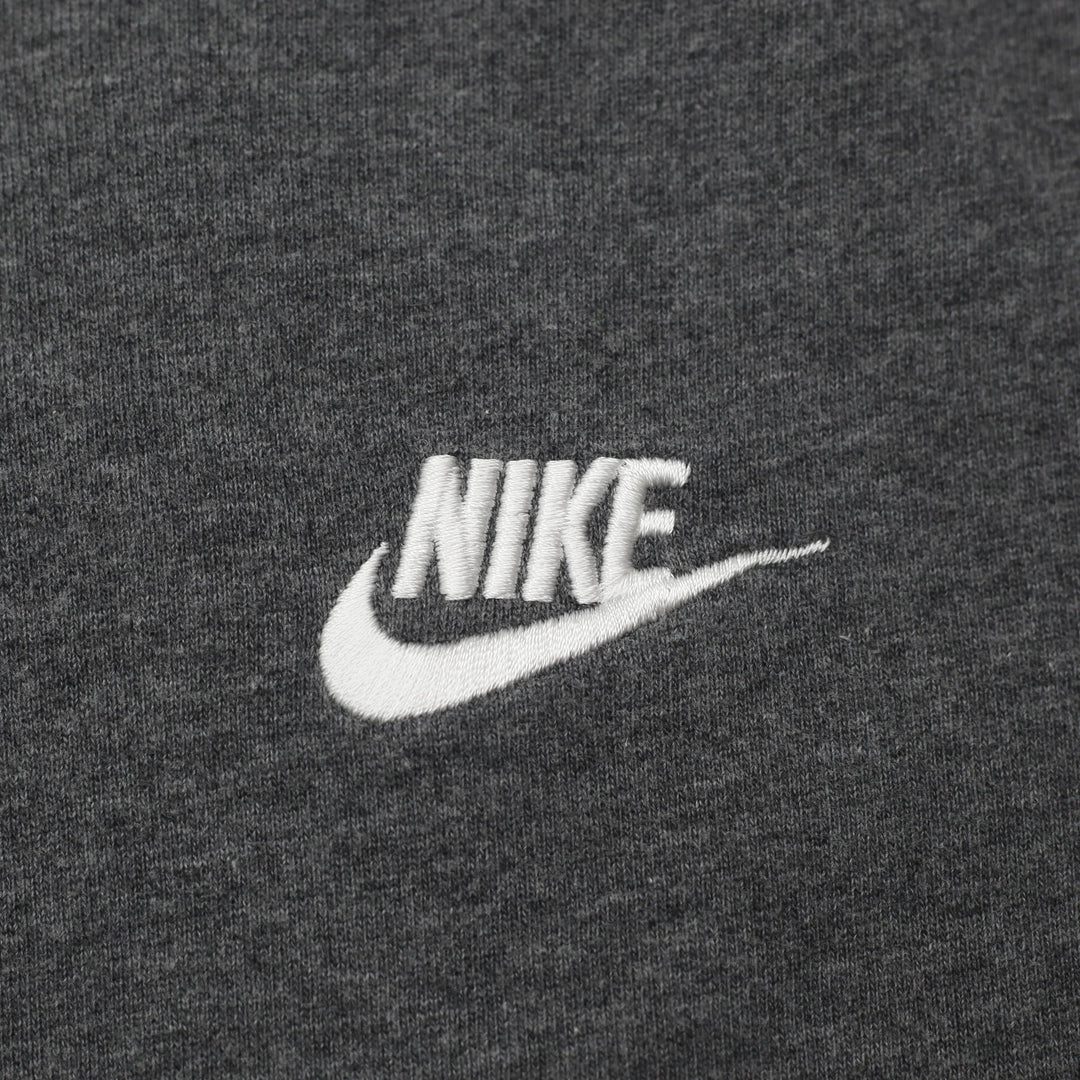 Mens Embroidered Nike Logo Gray Pullover Hoodie Size S